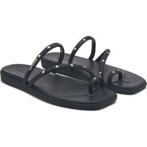 Crocs Getaway Studded Toe Loop Sandals Black Size 9 NWT + 2 Crocs Coupons